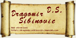 Dragomir Sibinović vizit kartica